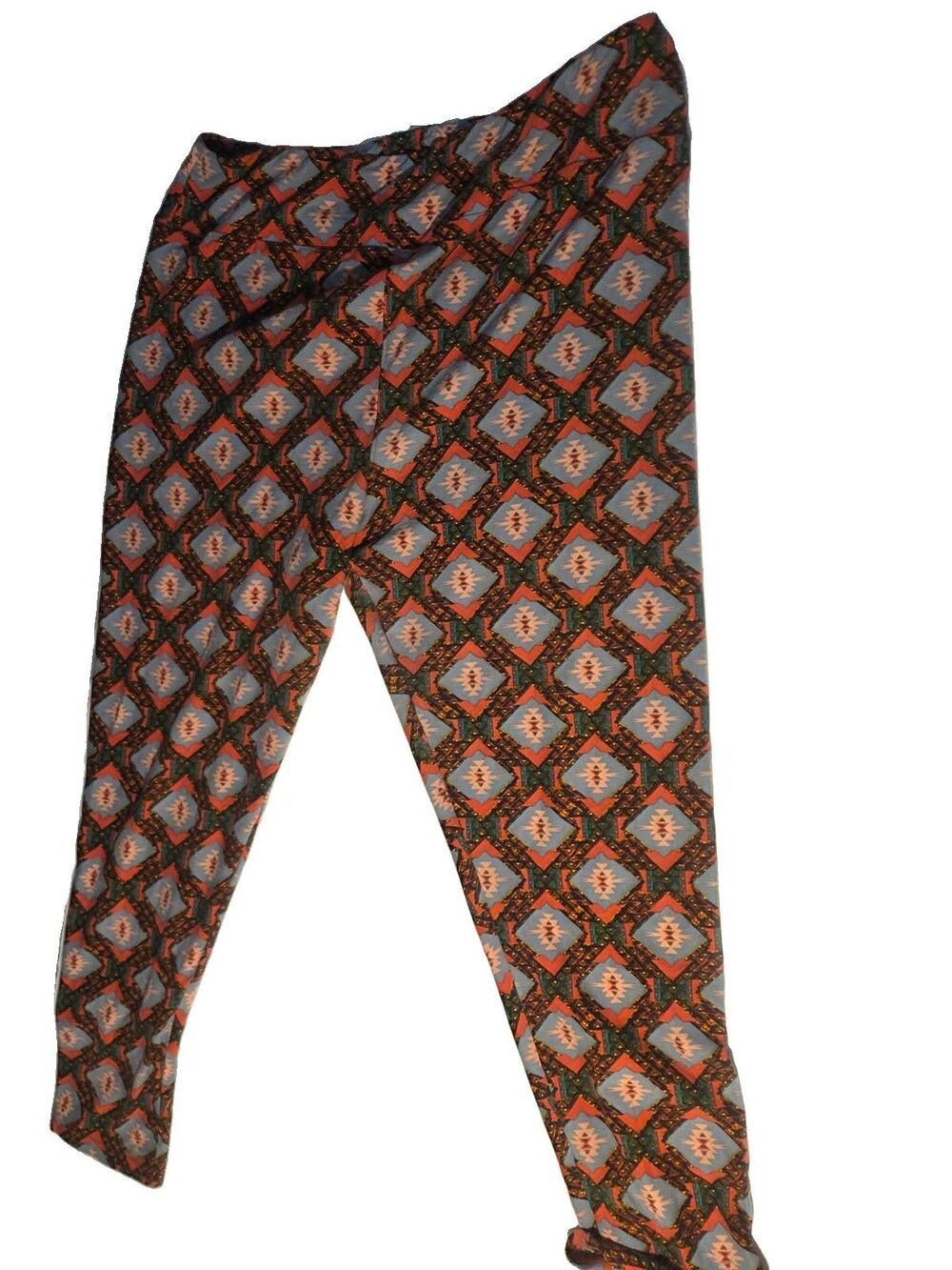 Lularoe Leggings Womens Size TC2 Tall & Curvy Red Diamond Pattern